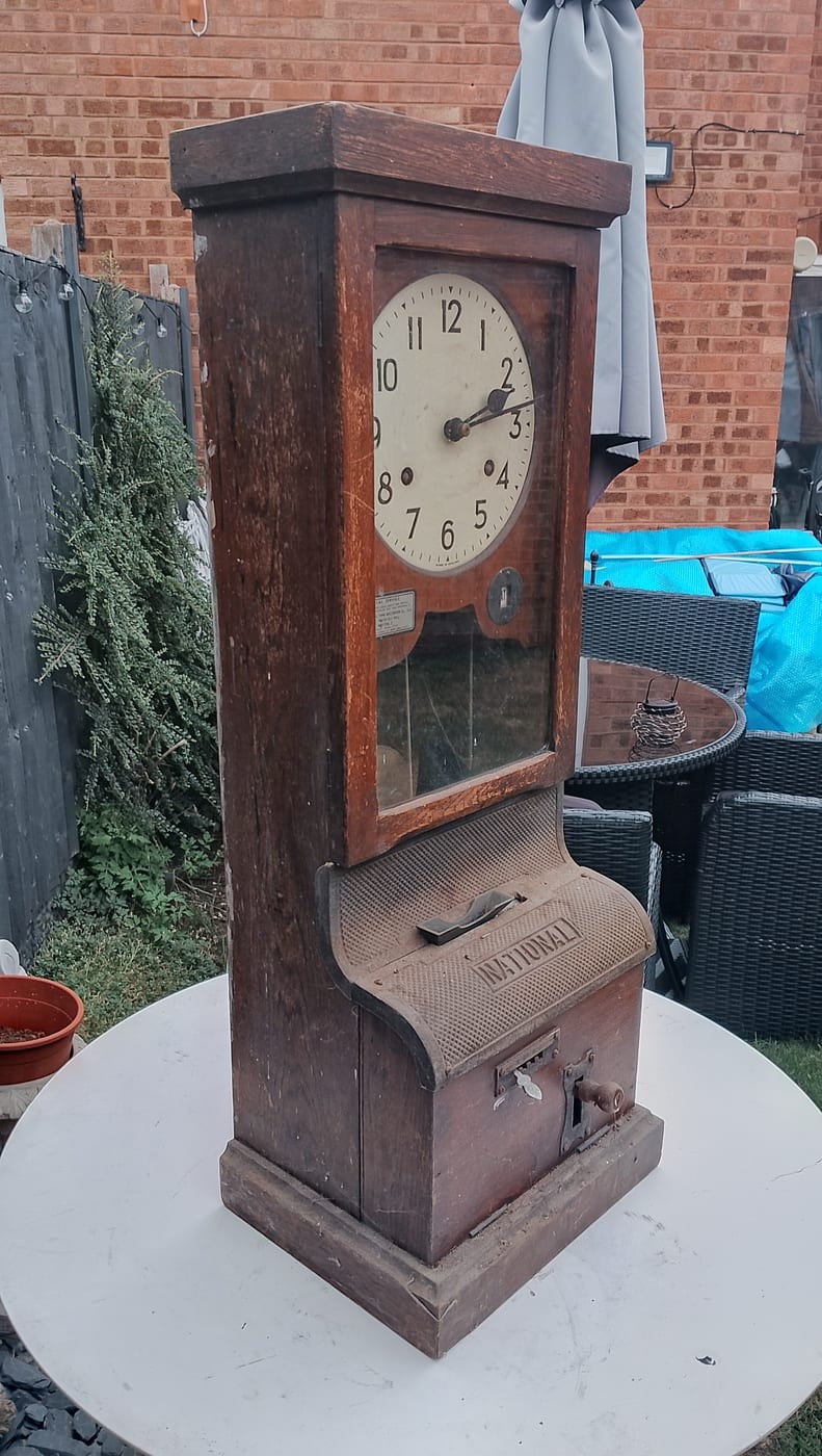 Vintage National Clocking in clock