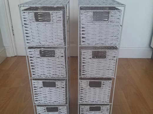 2 x bathroom wicker units